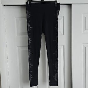 Victoria's Secret Black Patterned Leggings